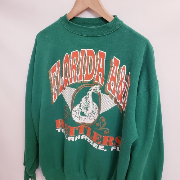 Vintage Rare Florida A&M Rattlers Crewneck Large Logo Sweatshirt, Unisex Size XL - Picture 2 of 10